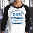 Promoted From Dog Grandma To Human Grandma Youth Raglan Shirt