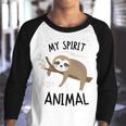 Sloth My Spirit Animal Nap Sloth Lazy 843 Shirt Youth Raglan Shirt