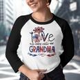 Being Called Grandma Sunflower Usa 685 Shirt Youth Raglan Shirt