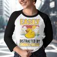 Easily Distracted By Rubber Ducks Duck V2 Youth Raglan Shirt