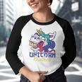 Funny Unicorn Design For Girls And Woman Unicorn Brother Youth Raglan Shirt