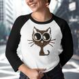 Good Days Start With Coffee And Cat Youth Raglan Shirt