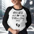 Happy Mothers Day 2022 Mommy My First Mothers Day V2 Youth Raglan Shirt