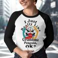 I Really Like Grandma Penguin Ok Youth Raglan Shirt