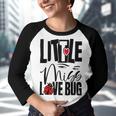 Little Miss Love Bug Youth Raglan Shirt