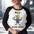 Nice Duckxedo Duck Puns Quack Puns Duck Jokes Puns Funny Duck Puns Duck Related Puns Youth Raglan Shirt