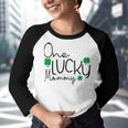 One Lucky Mommy Youth Raglan Shirt