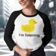 Programmer Rubber Duck Sticker Youth Raglan Shirt