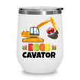 Excavator Shirts For Toddler Boys Girls Easter Eggs Cavator Wine Tumbler