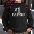 1 Papou Number One Sports Fathers Day Gift Sweatshirt Gifts for Old Men