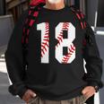 18 Baseball Mom Baseball Player Number 18 Sport Lover Sweatshirt Gifts for Old Men