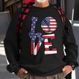 4Th Of July Love Baseball Patriotic Usa Flag For Dad Mom Sweatshirt Gifts for Old Men