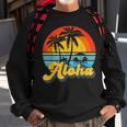 Aloha Hawaii Hawaiian Island Vintage Palm Tree Surfboard V2 Sweatshirt Gifts for Old Men