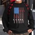 American Flag Fishing Patriotic FishermanFishing Rods Flag Sweatshirt Gifts for Old Men