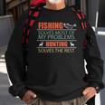 Angler Fish Fishing And Hunting Family Camping Sweatshirt Gifts for Old Men