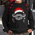 Believe Christmas Santa Mustache With Ornaments - Believe Sweatshirt Gifts for Old Men