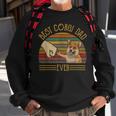 Best Corgi Dad Ever Retro Vintage Sunset Sweatshirt Gifts for Old Men