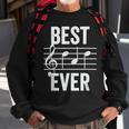 Best Dad Ever Music Note Bold Condensed Dark Sweatshirt Gifts for Old Men