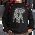 Boho Patterned Elephant Sweatshirt Gifts for Old Men
