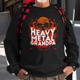 Brutal Heavy Metal Crew Heavy Metal Grandpa Skull On Flames Sweatshirt Gifts for Old Men