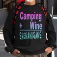 Camping Drink Wine Shenanigans Funny Camp Humor Drinking Sweatshirt Gifts for Old Men