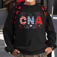Cna 4Th Of July American Flag Patriotic Usa Stethoscope Sweatshirt Gifts for Old Men