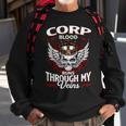 Corp Blood Runs Through My Veins Name V2 Sweatshirt Gifts for Old Men