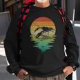 Crayfish Sunset Retro Vintage 70S Crawfish Nature Lover Sweatshirt Gifts for Old Men