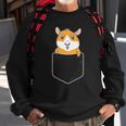 Cute Guinea Pig In Breast Pocket For Guinea Pig Owner Sweatshirt Gifts for Old Men
