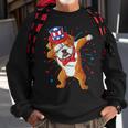 Dabbing English Bulldog 4Th Of JulyMen Usa Flag Sweatshirt Gifts for Old Men