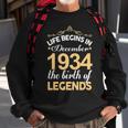 December 1934 Birthday Life Begins In December 1934 V2 Sweatshirt Gifts for Old Men