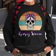 Epilepsy Warrior Skull Women Vintage Purple Ribbon Epilepsy Epilepsy Awareness V2 Sweatshirt Gifts for Old Men