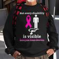 Every Disability Is Visible Eosinophilic Disease Awareness Pink Ribbon Eosinophilic Disease Eosinophilic Disease Awareness Sweatshirt Gifts for Old Men