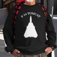 F-14 Tomcat Military Fighter Jet Design On Front And Back Sweatshirt Gifts for Old Men