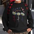 Faith Hope Love 4Th July Daisy Flowers Butterflies Us Flag Sweatshirt Gifts for Old Men