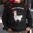 Feliz Llamadad Funny Lama Christmas Saying Alpaca Outfit Sweatshirt Gifts for Old Men