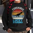 FishsaurusRex Dinosaur Bass Luck Fishing Tournament Sweatshirt Gifts for Old Men