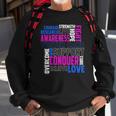 Foster Care Awareness Adoption Related Blue Ribbon Sweatshirt Gifts for Old Men