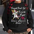 Friends Dont Let Friends Fight Brain Cancer Alone Unicorn Grey Ribbon Brain Cancer Brain Cancer Awareness V2 Sweatshirt Gifts for Old Men