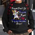 Friends Dont Let Friends Fight Dyspraxia Alone Blue Ribbon Unicorn Dyspraxia Dyspraxia Awareness Sweatshirt Gifts for Old Men