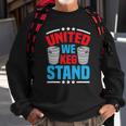 Funny Alcohol United We Keg Stand Patriotic 4Th Of July Sweatshirt Gifts for Old Men