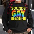 Funny Gay Pride Apparel Lesbian Pride Its Okay To Be Gay Sweatshirt Gifts for Old Men