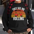 Funny Golf They See Me Rolling Golf Cart Sweatshirt Gifts for Old Men