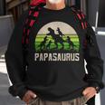 Funny Grandpa Papasaurus Dinosaur 4 Kids Fathers Day V2 Sweatshirt Gifts for Old Men