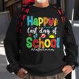 Funny Happy Last Day Of School Hello Summer Multicolored Sweatshirt Gifts for Old Men