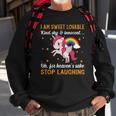 Funny Unicorn Kind Rainbow Graphic Plus Size Sweatshirt Gifts for Old Men