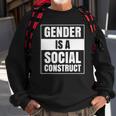 Gender Is A Social Construct Agender Bigender Trans Pronouns Sweatshirt Gifts for Old Men