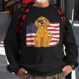 Golden Retriever Dad & Mom American Flag 4Th Of July Usa Lab Sweatshirt Gifts for Old Men