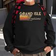 Grand Isle Louisiana Vintage Retro Sweatshirt Gifts for Old Men