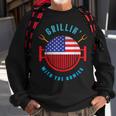 Grillin Dad Grilling4Th Of July Independence Sweatshirt Gifts for Old Men